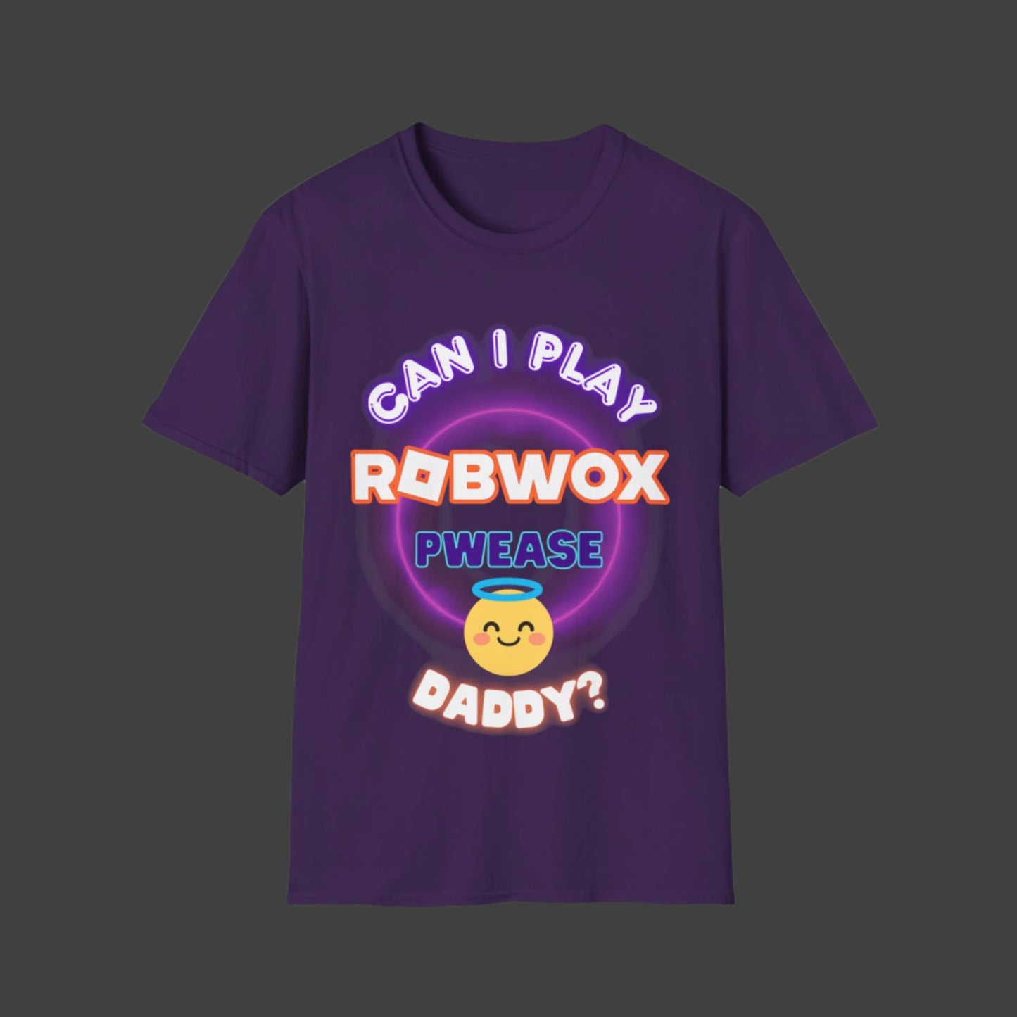 "Can I Play Robwox, Pwease Daddy?" - Gildan 64000 Unisex Half Sleeve T-Shirt